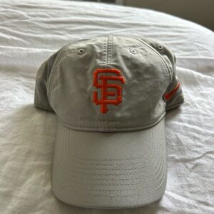 Nike Men’s Gray Baseball Cap with Orange SF Logo Dri-fit